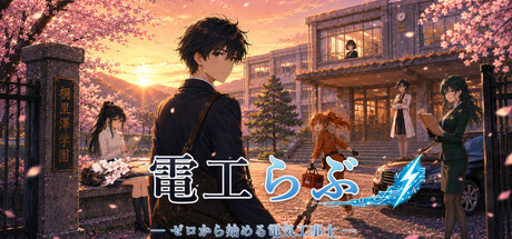 学習ビジュアルノベル『電工らぶ -ゼロから始める電気工事士-』が8月21日にSteamで発売決定。5人のヒロインと第二種電気工事士を目指す“やり直し”の物語に、過去問1000問と本番形式のCBT模擬試験、暗記カード428枚を収録。ブラウザ体験版も公開中